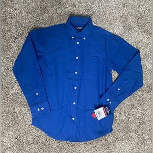 Royal blue Chaps button down shirt NWT